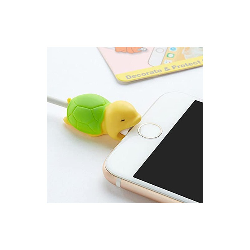 Tortoise Universal Cute Animal Bites Cable Protector Prevents Breakage Cable