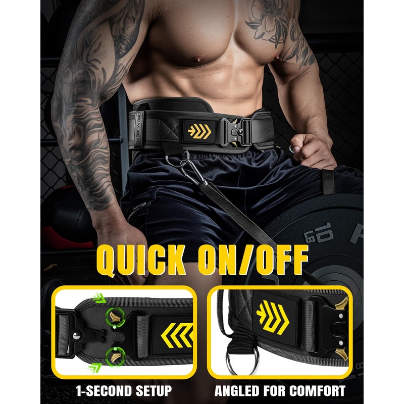 MANUEKLEAR 2-in-1 Weightlifting Belt & Dip Belt with 36.7 IN