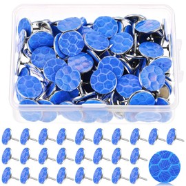 100 Pcs Reflective Tacks Trail Marking Tacks, Blue