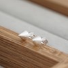 Sterling Silver Solid Punk Unisex Circular Cone Spike Stud Earrings
