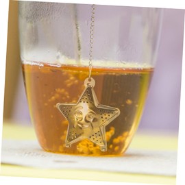 HEMOTON Teesieb Edelstahl Stern Weihnachtsbaum Form mit Kette 2 Stück Teekugeln Filter für Lose Blatt Tee Teekanne Tasse Teezubehör Teeliebhaber Weihnachten Party Festival Geschenk
