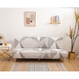 Cornasee Stretch Sofa Bed Cover Futon Slipcover,Full Folding Armless Sofa Covers Furniture Protector,Easily Removable and Machine Washable (O)