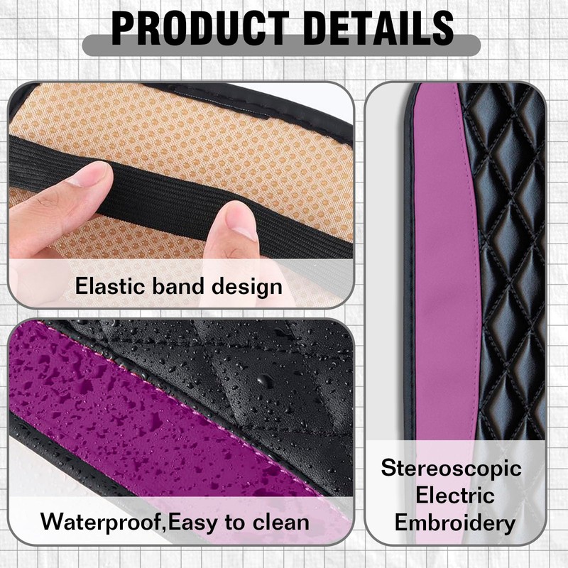 Couslcd Auto Center Console Pad, Universal Waterproof Armrest Seat Box