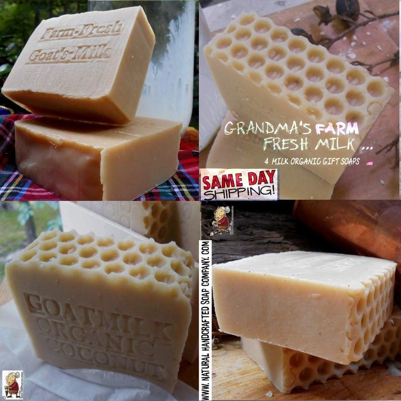 Gift Soap- Natural Artisan Four Bar Gift Set Milk Soaps