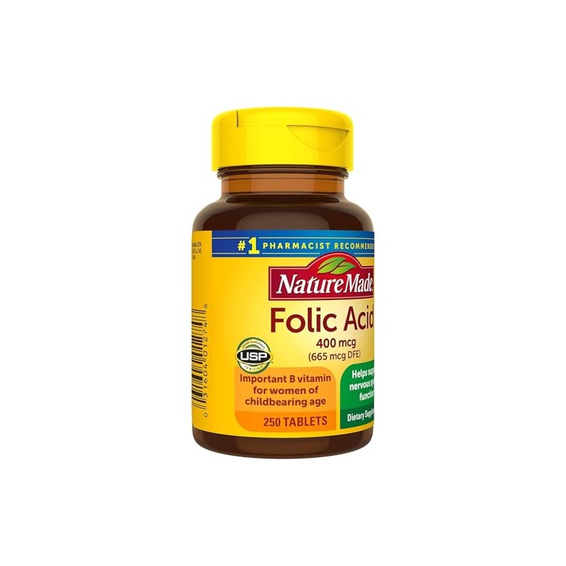 Panihari Nature Made Folic Acid 400mcg, 250 Tablets