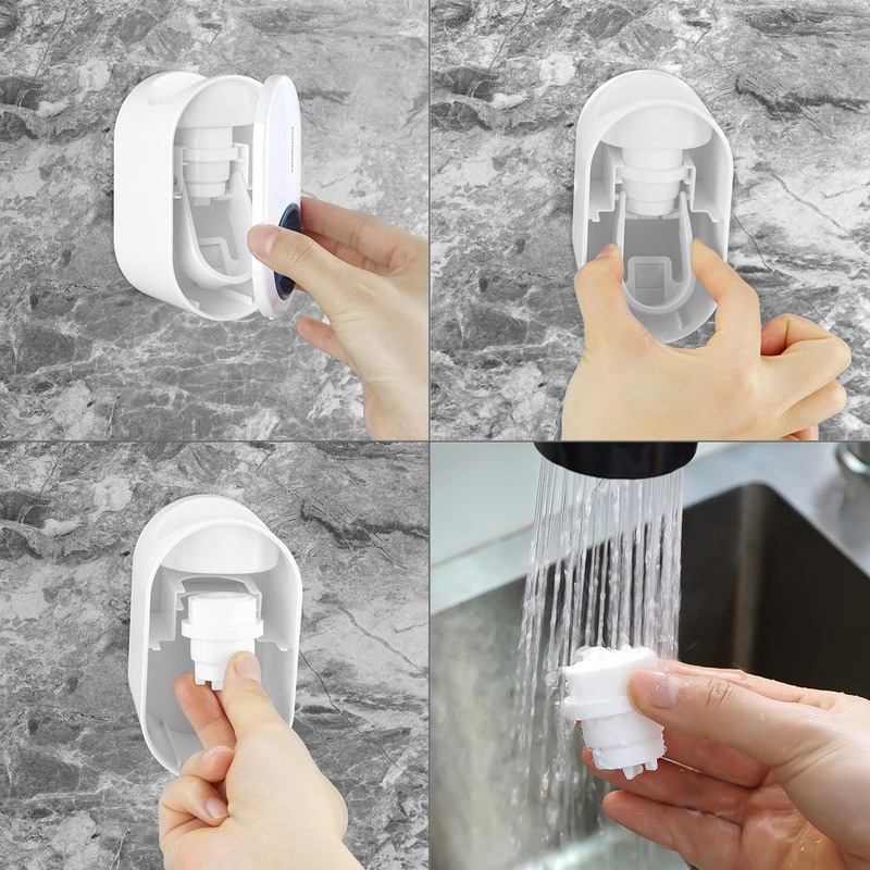 Toothbrush Holder Wall Mounted with Cover for Bathroom, 2 Slots
