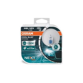 Osram COOL BLUE INTENSE H8, up to 4,800K, halogen headlight lamp, LED look, duo box (2 lamps), 64212CBN-HCB