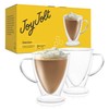 JoyJolt Declan Irish Double Wall Insulated Glass Coffee Cups (Set