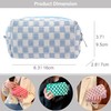 PAZIMIIK Checkered Makeup Bag for Purse Portable Zipper Make Up