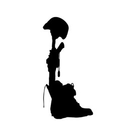 Bargain Max Decals Combat Soldier Gear Decal Notebook Car Laptop 5.5" (Black)