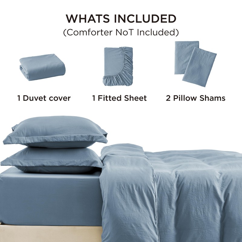 Bedsure Bedsure Duvet Cover King Size with Fitted Sheet -