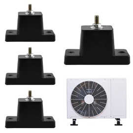 Soporte de Montaje Para Aire Acondicionado Minisplit 1-5 Ton, Base de Neopreno para Condensador Aire Acondicionado, Aisladores de Vibración de Goma (4)