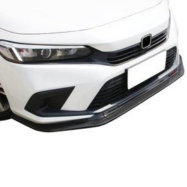 IKON MOTORSPORTS, Front Bumper Lip Compatible with 2022-2024 Honda Civic 11th Gen 4-Door Sedan & Hatchback, Carbon Fiber Print RS Style PP Front Bumper Lower Lip Spoiler Bodykit