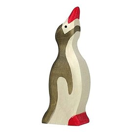 Holztiger Penguin Raised Head Wooden Figure (Small)