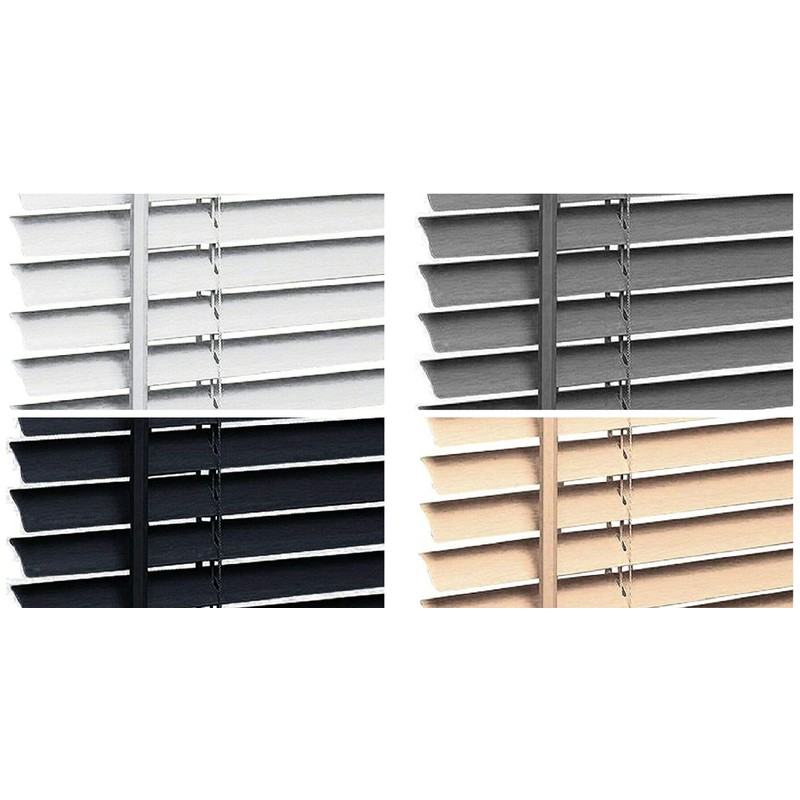 White Colour - PVC Plain window Venetian Blinds - 25mm