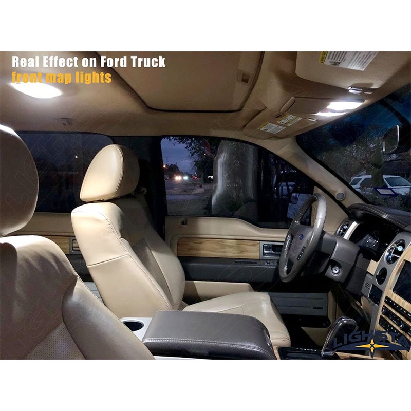LIGHSTA 14PCS Super Bright White LED Interior Light kit Package