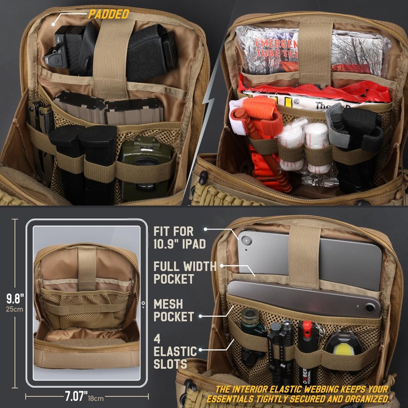 WYNEX Tactical Molle Admin Bag, Utility EDC Bag Organizer Modular
