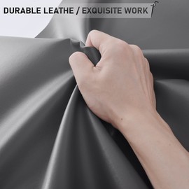 YAFLC Self Adhesive Leather Repair Tape Kit, 4"x 63" Leather Repair Patch for Furniture, Leather Repair Patch for Car seat, Sofas, Couch, Boat Seat Darker Grey