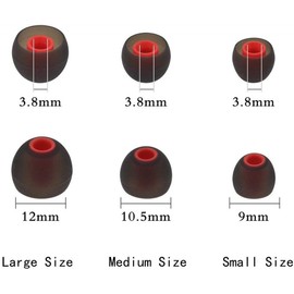 Replacement Silicone Eartips Eargels Earbuds Ear Tips Compatible with Senso, Zeus, Otium, Hussar, Sony MDR, Tozo, Mpow Headphones & Earphones (1 Pair of Each Small Medium & Large)