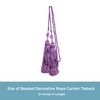 Kenney 99850 Tweener Jeweled Tassel Rope Window Curtain Tieback, Purple