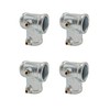 4Pcs Galvanized Pipe Fittings Single Socket Tee Steel Pipe Pipe