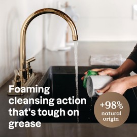 ATTITUDE Dish Soap with Essential Oils, EWG Verified, Plant and Mineral-Based Ingredients, Vegan Household Products, Geranium and Lemongrass, Refillable Aluminum Bottle, 16 Fl Oz (Pack of 6)