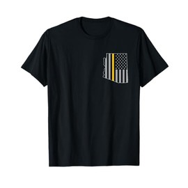 Arizona Thin Gold Line Flag Police Operator 911 Dispatcher T-Shirt