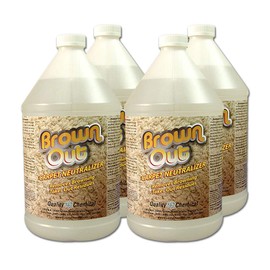Quality Chemical Brown Out Carpet Stain Remover/Carpet Cleaner Solution for Machine/Carpet Cleaning Solution/Carpet Clean/Rug Cleaner Solution/Carpet Shampoo Cleaner/Rug Shampoo - 128 oz (Pack of 4)