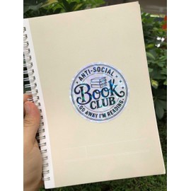 (3Pcs) Anti-Social Book Club Holographic Bookish Reading Book Lover Sticker for Kindle Laptop Tumbler Water Bottle Notebook 3 inches