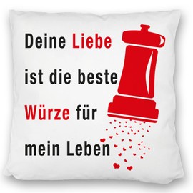 speecheese Herz-Kissen satiniert mit Spruch für Romantiker Ideal für Verliebte und als Sofa-Deko