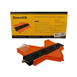 Contour Gauge EnociliS 10 inch with Lock Professional Duplicator, Plastic Profile Tool for Woodworking, Tiles, Pipes, Flooring, Perfect gift for Men
