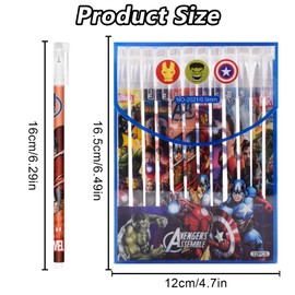 Erasable Gel Pen - Erasable Gel Pen Set, with Thermo-Sensitive Erase Ink, a Variety of Ink Colours and Barrel Designs, 0.7 mm Tip (Spider Cartoon 12 Erasable Pens)