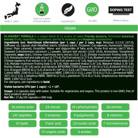 Dr. OHHIRA® Standard Gut Health Supplement – Probiotics, Prebiotics & Postbiotics in OM-X® Formula | 3-Year Fermentation with 12 Live Bacterial Strains | Includes 14 Natural Ingredients: Fruits, Seaweed & Mushrooms | 30 Capsules