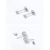 ChicSilver Ball Earrings, Women's 925 Silver, Round Ball Earrings, Simple
