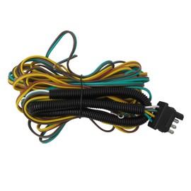 INGQI 4-Way Trailer Wiring Harness Kits, 25 Feet Wires Harness with 4-Flat Connector w/loom, for Utility Boat Trailer