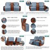 Ruaozz Waterproof Loveseat Recliner Cover with Console Non-Slip Reclining Couch