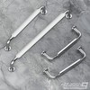 Alzassbg 10 Pack Polished Chrome Cabinet Handles, 5 Inch(128mm) Hole
