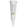 Memorial Grave Flower Pot - 33cm tall Sturdy White Memorial