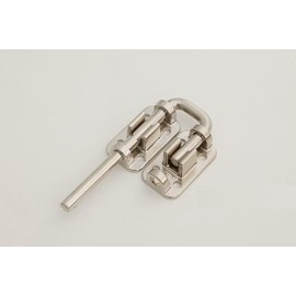 Patio Door Latch - Safe and Secure Drop-in Lock for Your Sliding Glass Doors, Patio Door Security Latch (Made in The USA) (Extra Wide, Nickel Plated)