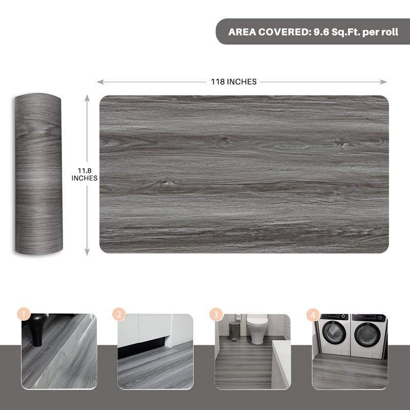 auxua Wood Grain Peel and Stick Floor Tiles – 11.8”