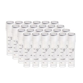 CryoKing Pack of 50 2 ml Plastic Cryo Tubes Sample Tubes with Cap Plastic Sample Bottles