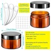 MotBach 24 Pack 1oz Amber Plastic Jars, 30ml Empty Small