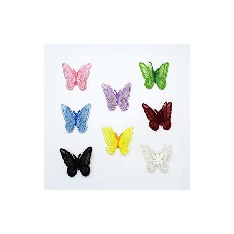 SUNMOVE 10pcs Embroidery Butterfly Sew Iron On Patch Badge Wedding
