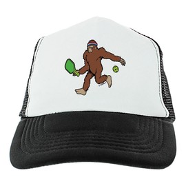 ThisWear Pickleball Gifts for Women Sasquatch Playing Pickleball 2-Pack Trucker Hats Black