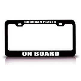 Custom Brother - Bodhran Player ON Board Music Musician Metal Car SUV Truck License Plate Frame Bl n76