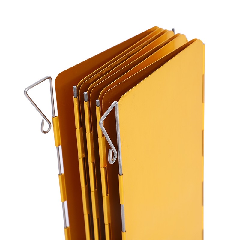 8 Plate Foldable Stove Windshield Outdoor Camping Accessory Cooking Gas