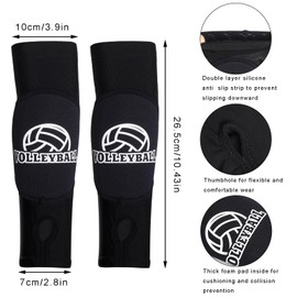 Topbuti 4 Pcs Volleyball Accessories Youth Volleyball Knee Pads Volleyball Arm Sleeves Protection Volleyball Headband Drawstring Bag for Women Teens Girls Boys Training (Style 2)