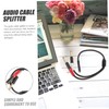 Operitacx Dual Male Audio Splitter Cable Adapter Durable Flexible Converter