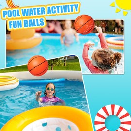 8'' Mini Orange Basketballs for Mini Basketball Hoop, 22CM Soft Rubber Balls Fun Sports for Indoor Outdoor Playground Pool Beach, Replaceable Balls for Kids Adults(5PCS)