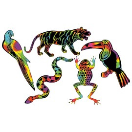 Melissa and Doug Scratchin' Shapes - Paquete de grupo de bosque lluvioso